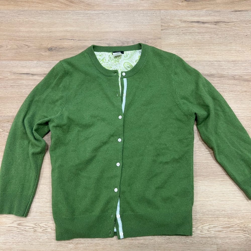 J. Crew vintage cashmere and wool crewneck cardigan